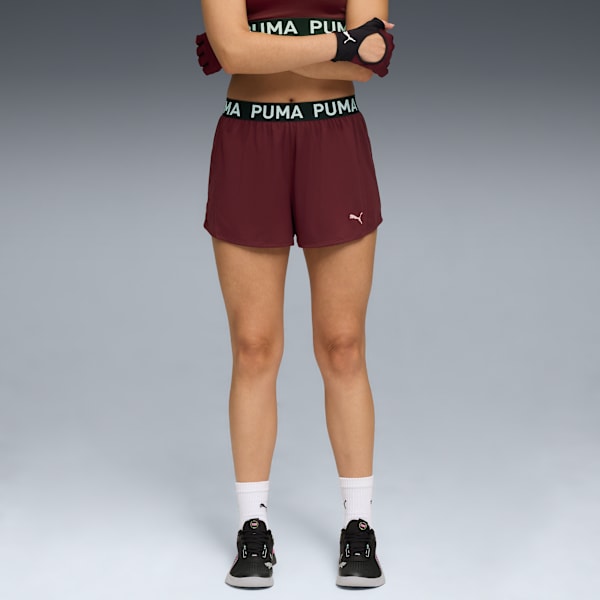 PUMA STRONG 3" Knit Shorts Women, Ruby Shimmer, extralarge-GBR